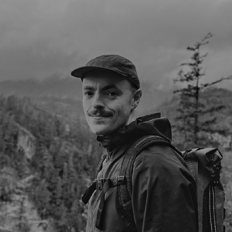 Ted Haley, in the mountains in British Columbia